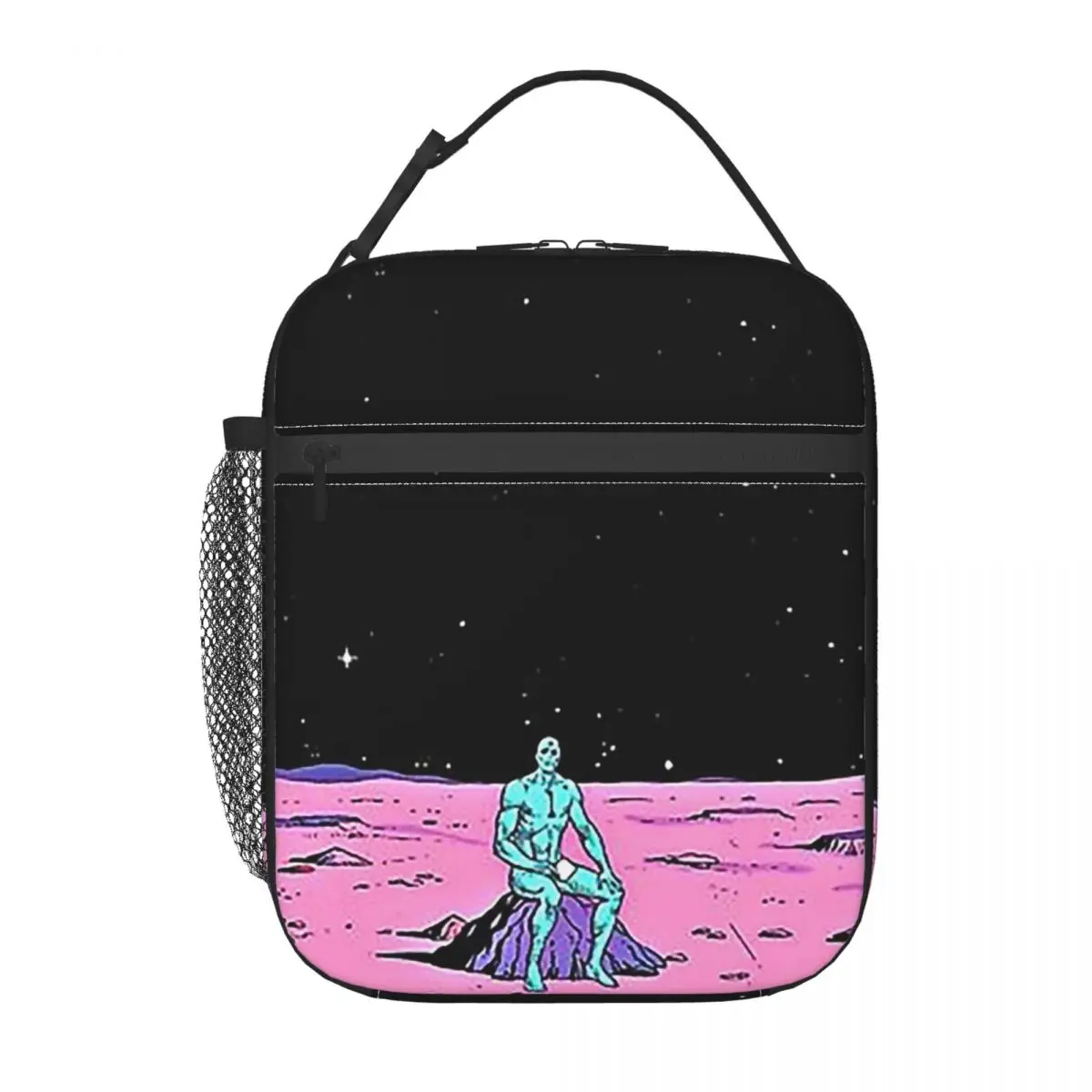 (Fixed) Dr. Manhattan Sitting On Mars (comic) Insulated Lunch Bag for Women Kids Portable Food Boxes Thermal Lunch Box Tote