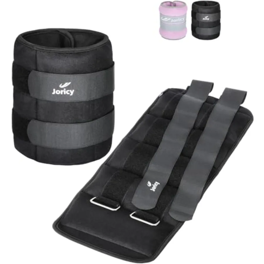 

Ankle Weights for Physical Therapy Running Walking Fitness Gym Workout Adjustable Straps Durable Nylon Black 1/2/3/4/6/8/10/12/