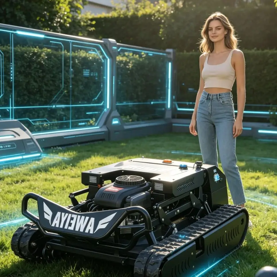 

Customized Auto Working Robot Lawn Mower Wireless Lawn Mower Robot With Anti-collision System