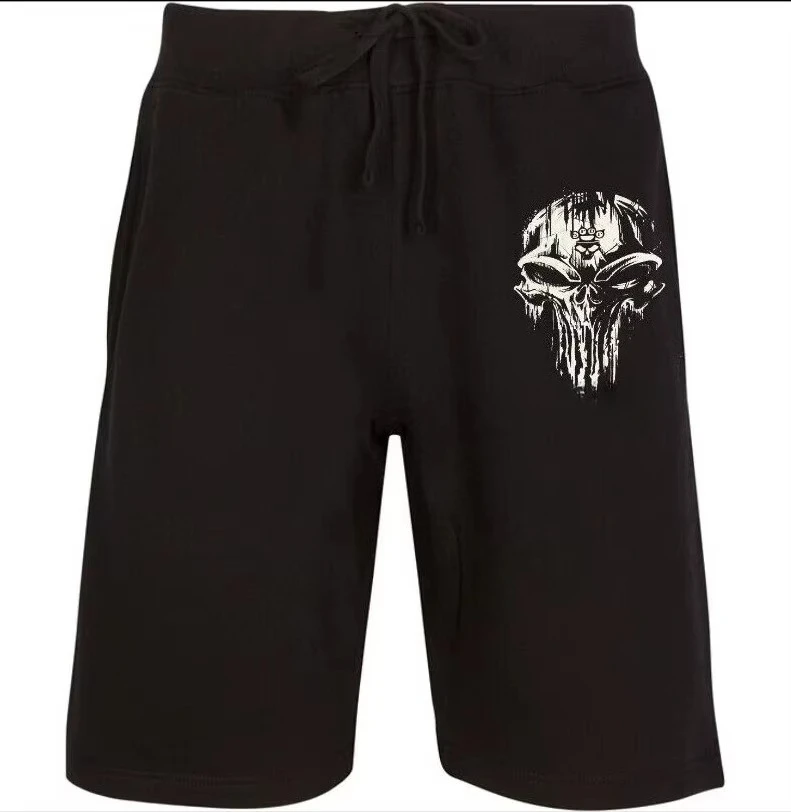 

2025 летние модные новые шорты с черепом, американская певица, хип-хоп, рок, спортивные шорты для отдыха на открытом воздухе, хлопковые шорты большого размера