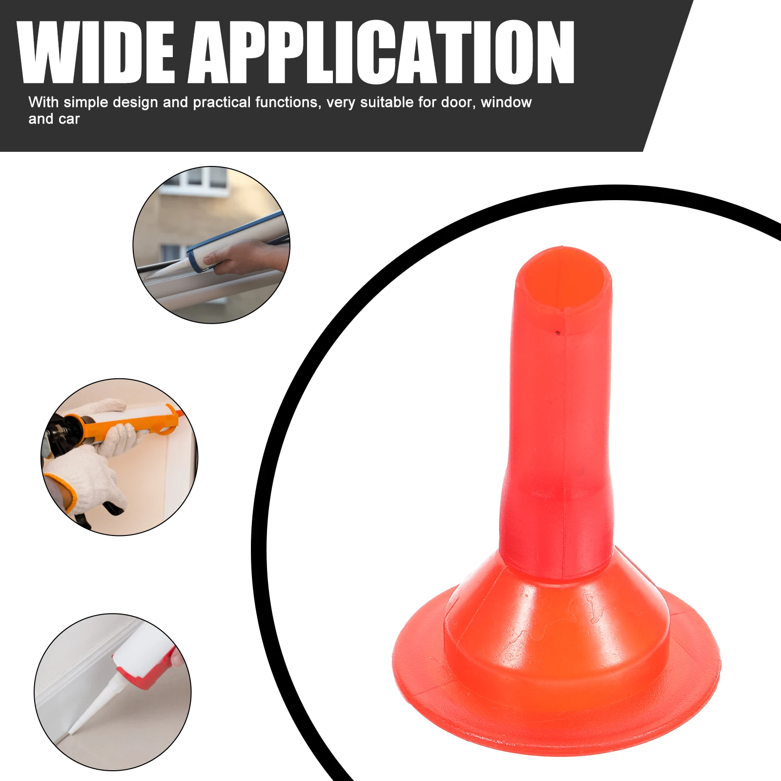 

4 Pcs Reusable Plastic Caulk Nozzle Applicator Tips Duckbill Shaped Narrow Tip Wear Resistant Easy Assembly No Clogging