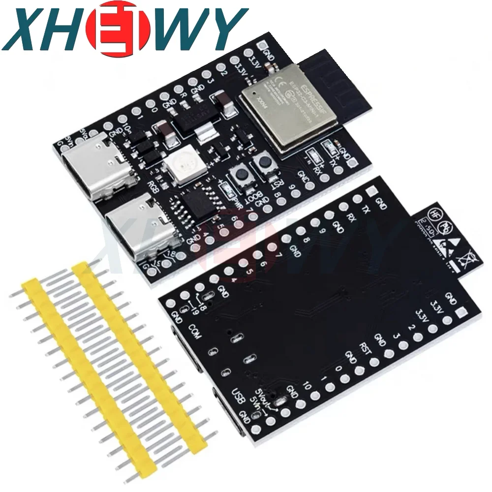 1PCS ESP32-C3 Module Dual Type-C WiFi Bluetooth BLE5.0 DevKitM-1 Core Board ESP32C3