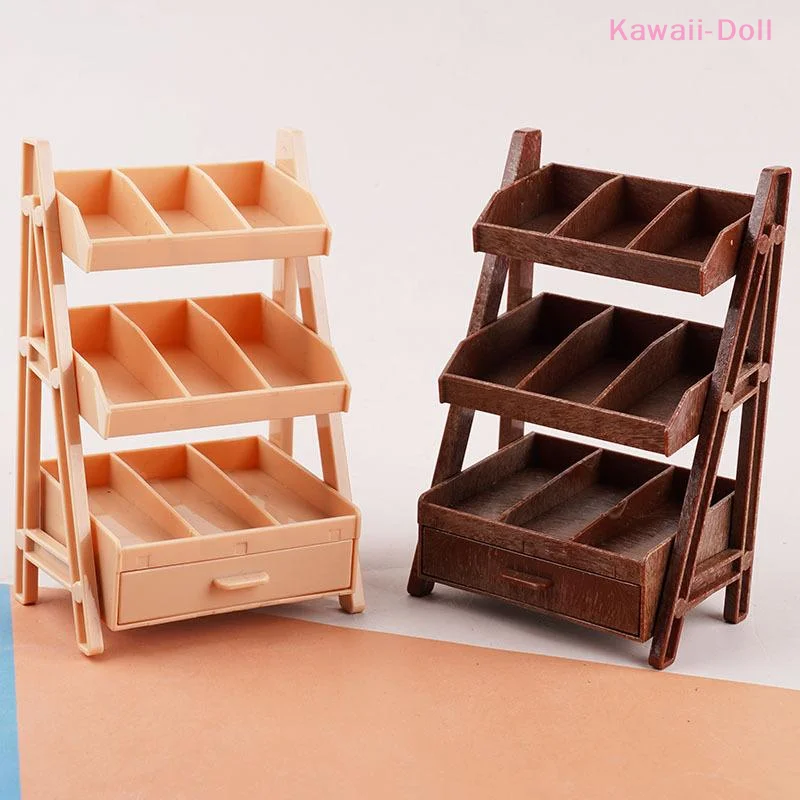 1 Stück 1/12 Puppenhaus Mini-Ausstellungsregal Aufbewahrungsregal Modell Simulationsmöbel Deko Mikro-Szenen-Bau-Requisiten