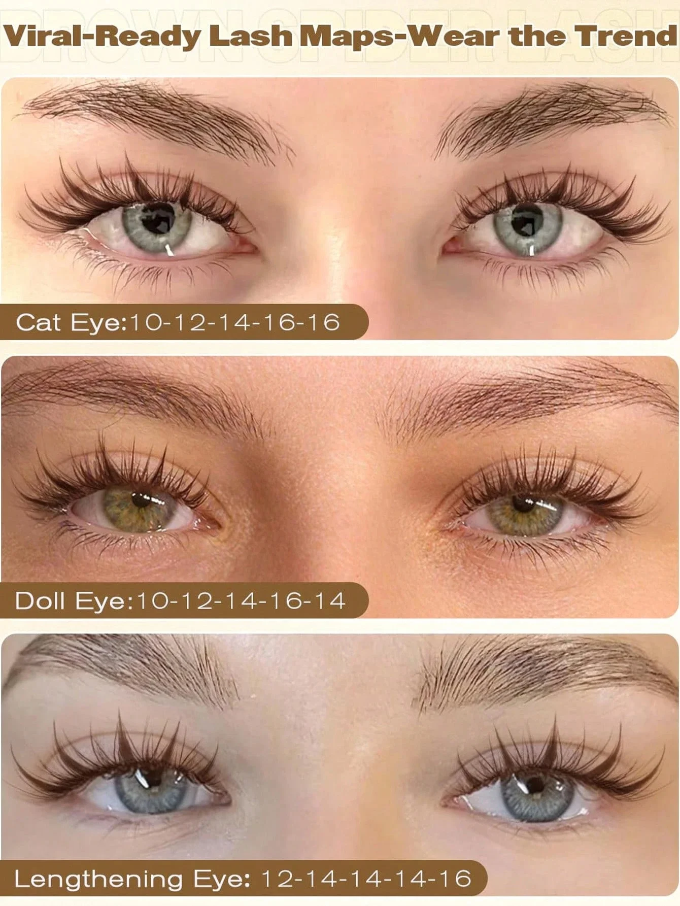 WINKLURE Braune Wispy Lash Clusters, gemischte Länge, C-Curl, flauschige Wimpernverlängerungen mit transparentem Stiel, natürlich aussehend, individuell anpassbar. – Detail 11