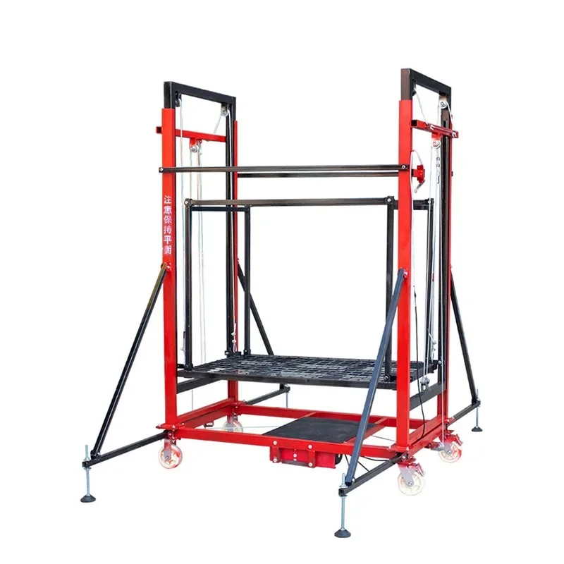 屋内外兼用ポータブル昇降足場　高さ2～8メートル　耐荷重600KG　電動はしご　装飾用モバイル　カスタマイズ可能