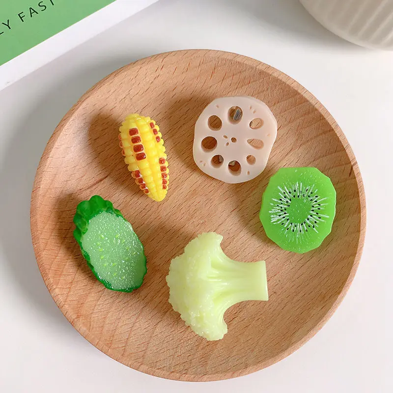 Japanese cute simulation food series hairpin Cauliflower Cucumber corn lotus root slice funny girl duckbill clip female