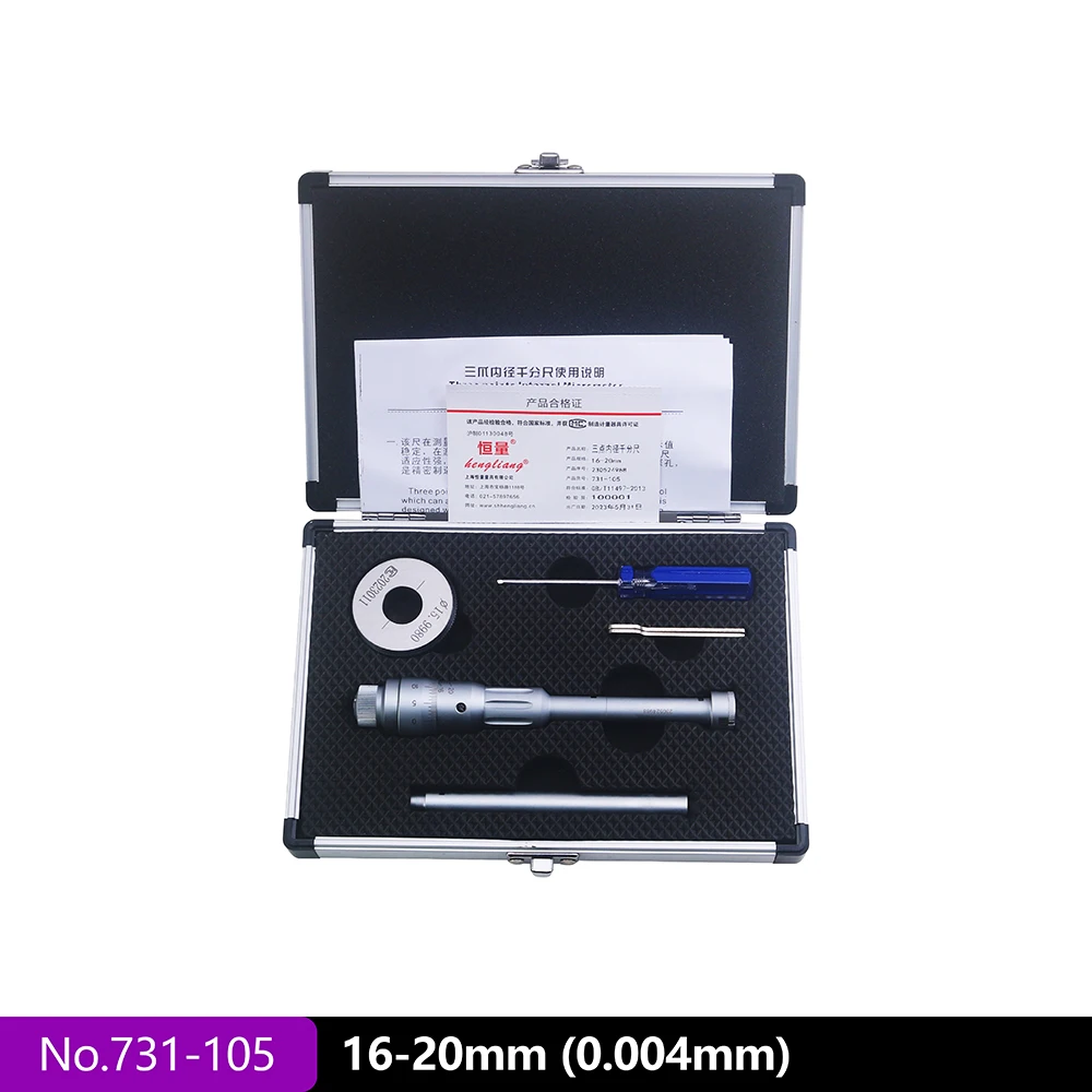 6-50Mm Drieklauw Binnendiameter Micrometer Driepunts Interne Meting Binnendiameter Micrometer Opening Hoge Precisie