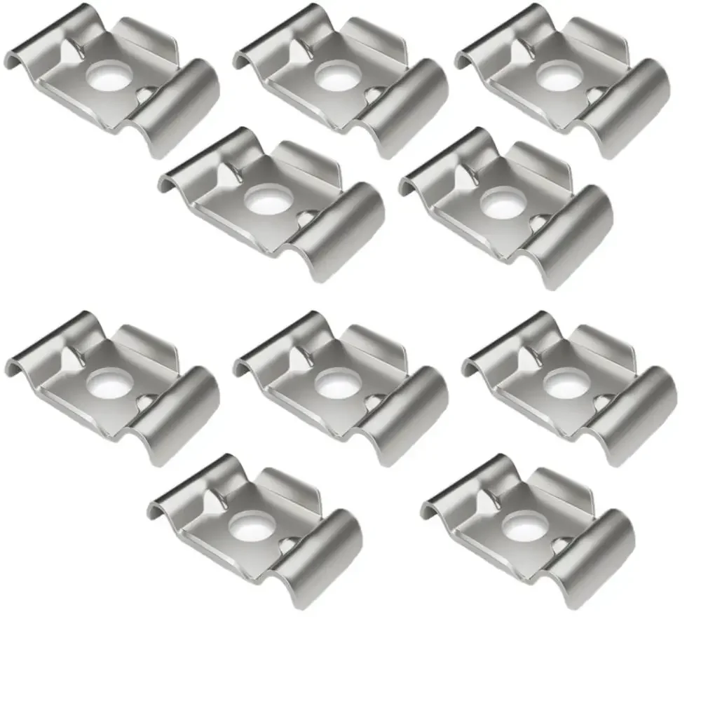 Stainless Steel Material Fence Attachment Clamps Anti-theft Design Mesh Fixing Mesh Fence Bracket Metal Bracket 10X Quantity