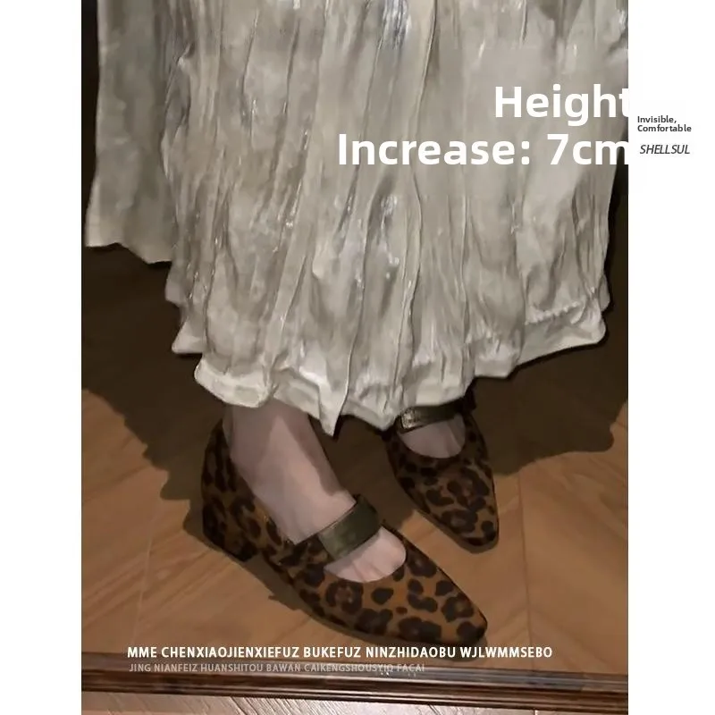 

Невидимые удлиняющие 7 см Mary Jane oes женские модные весенне-летние ретро синие бархатные противоскользящие резиновые Sole oes