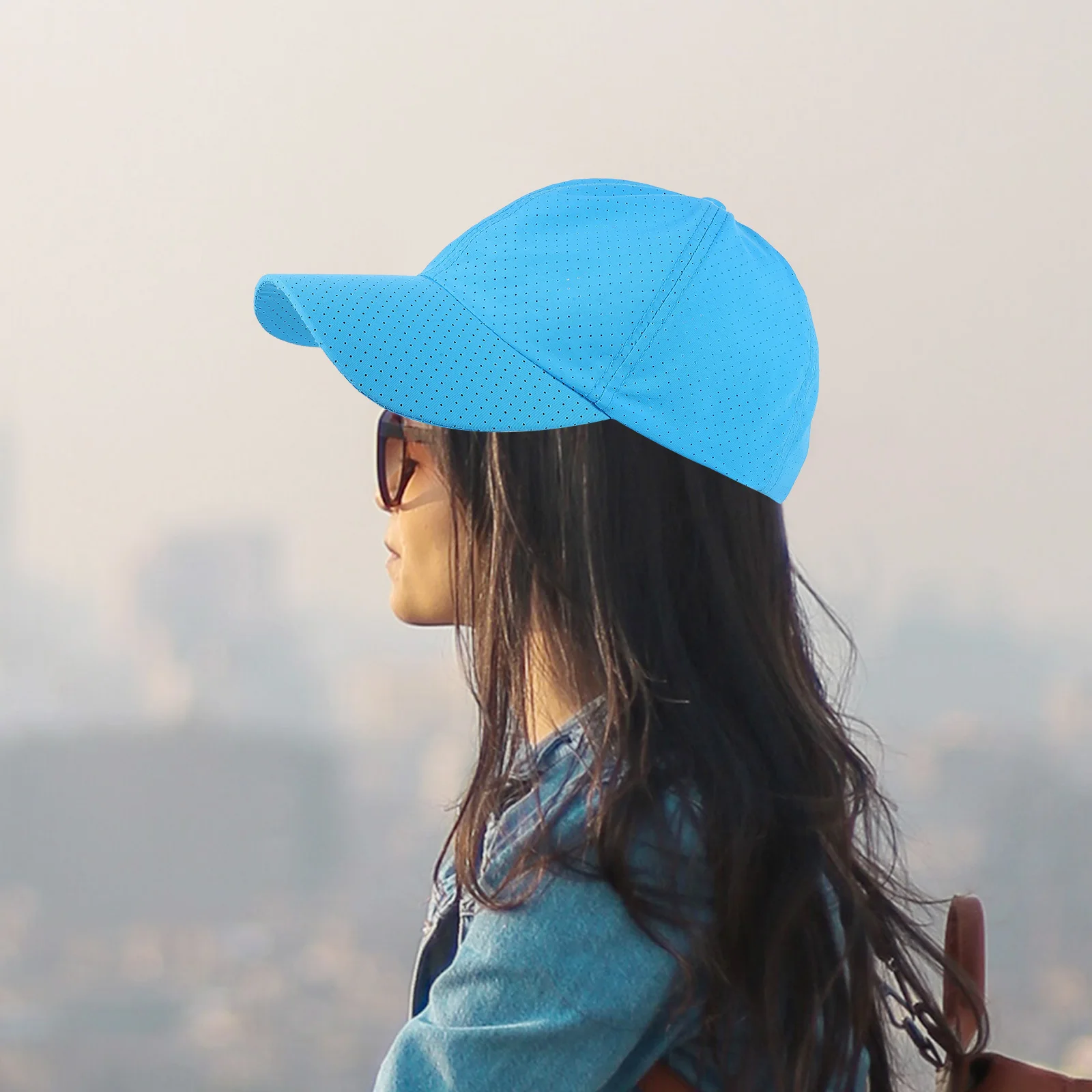 

Quick Dry Baseball Hats for Men Women Adjustable Adults Cap Outdoor Running Sunshade Sky- Fashion Hat