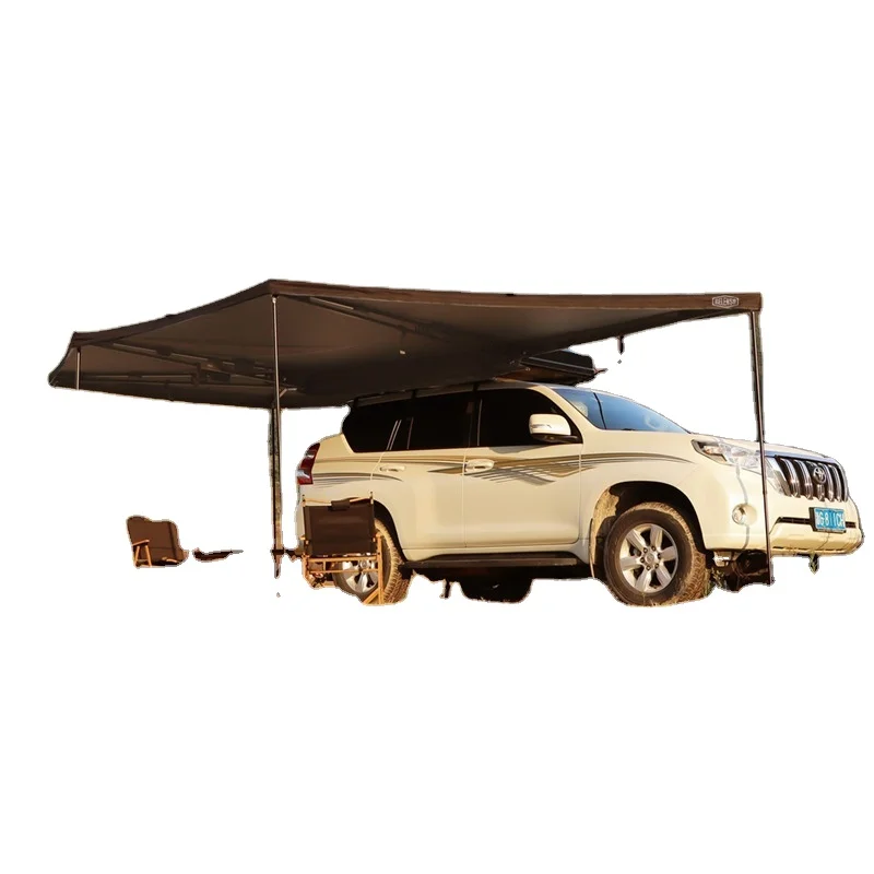 

Outdoor 270 Degree Awning Aluminum Frame Free Standing With Led Offroad Car Roof Awning