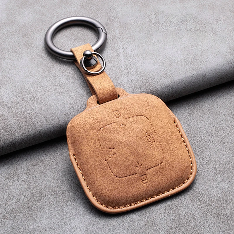 غطاء جلدي لمفتاح السيارة عن بعد ، واقي كامل لسلسلة مفاتيح فوب ، 4 أزرار ، 001X2021 من أجل ZEEKR 001 009