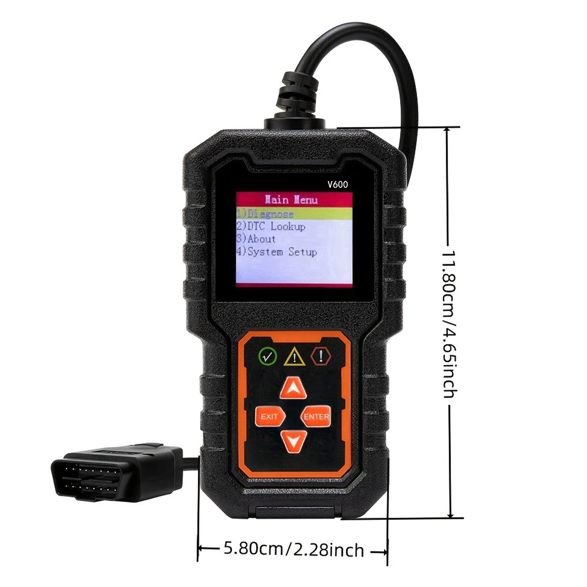 الماسح الضوئي Obd2 الاحترافي، أداة تشخيص قارئ رمز خطأ السيارة التي تدعم بروتوكولات Obd Ii التي تبدأ من عام 1996، تدعم رمز القراءة والتصفية، اختبار البطارية، لا يتطلب مصدر طاقة USB