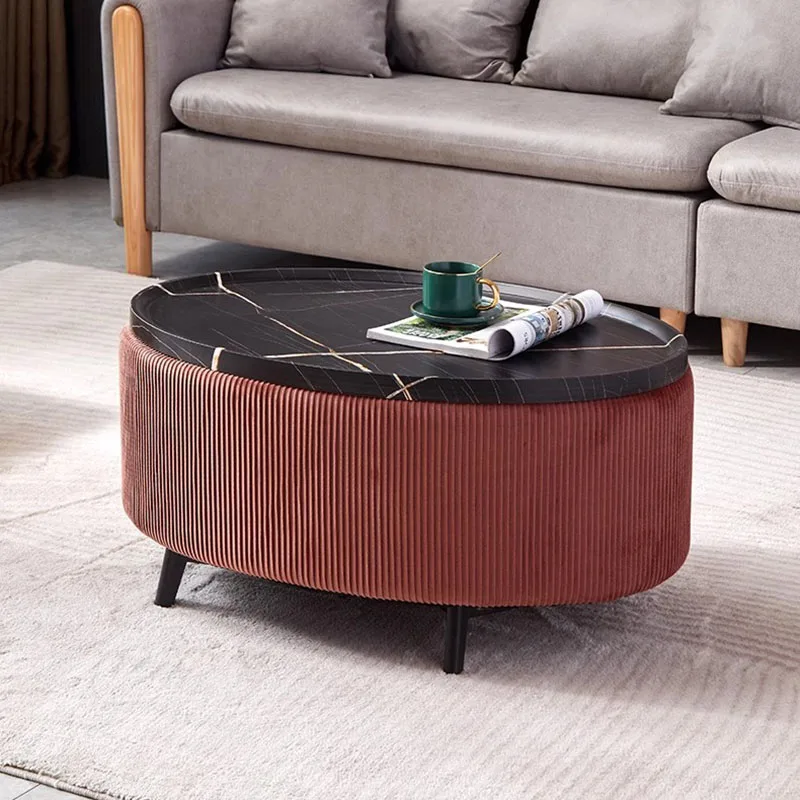 

Low Oval Coffee Tables Storage Nordic Designer Floor Modern Small Coffee Table Living Room Hotel Mesa Auxiliar Furniture Home