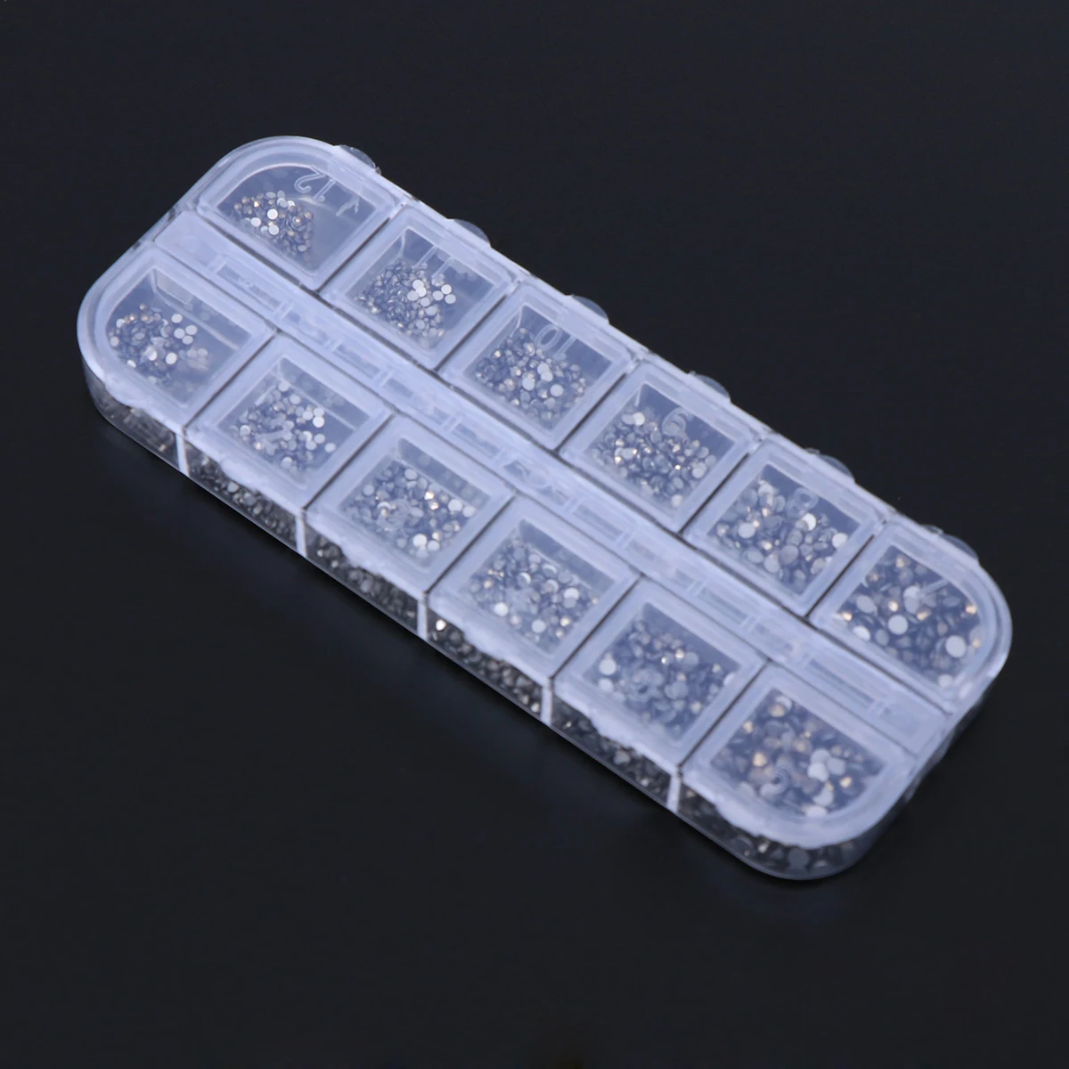 

3360 Pcs Gold and Silver Nail Rhinestones for Nails Manicure Kit Beads Necklace Making