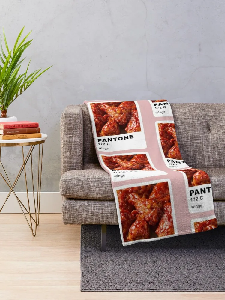 Pantone Chicken Wings Throw Blanket Plush Bed Blankets