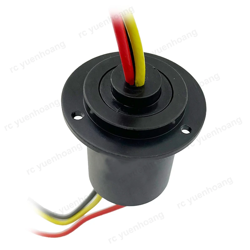 1PCS Capsule High Power Large Current Conductive Slipring 3CH 60A Collector Ring with Flange Dia 35mm Rotary Joint Connector