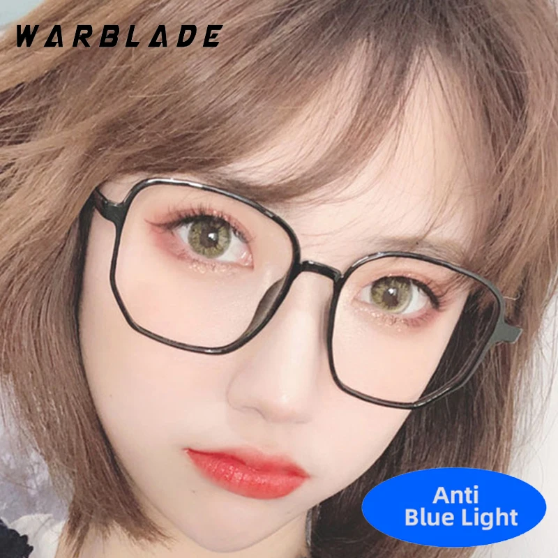 

Classic Square Big Frame Irregular Anti-Blue Light Women Glasses Designer Brand Retro Men Computer Reading Work Optical Eyewear