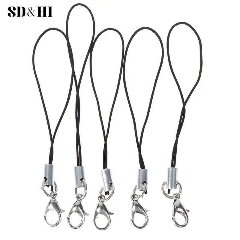 1/10Pcs Durable Nylon Lanyard Keychain for USB Flash Drive Strap Black  String Holders 