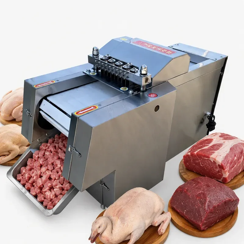 Factory Direct New Industrial Meat Cutting Machine 600-750kg/h 304 Stainless Steel Automatic Adjustable Thickness