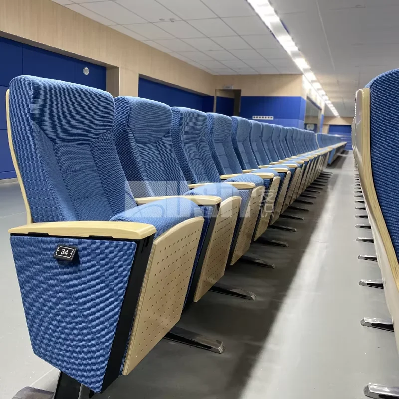 Standard Size Lecture Hall Univerysity Continuous Church Chairs Folding Auditorium Chair