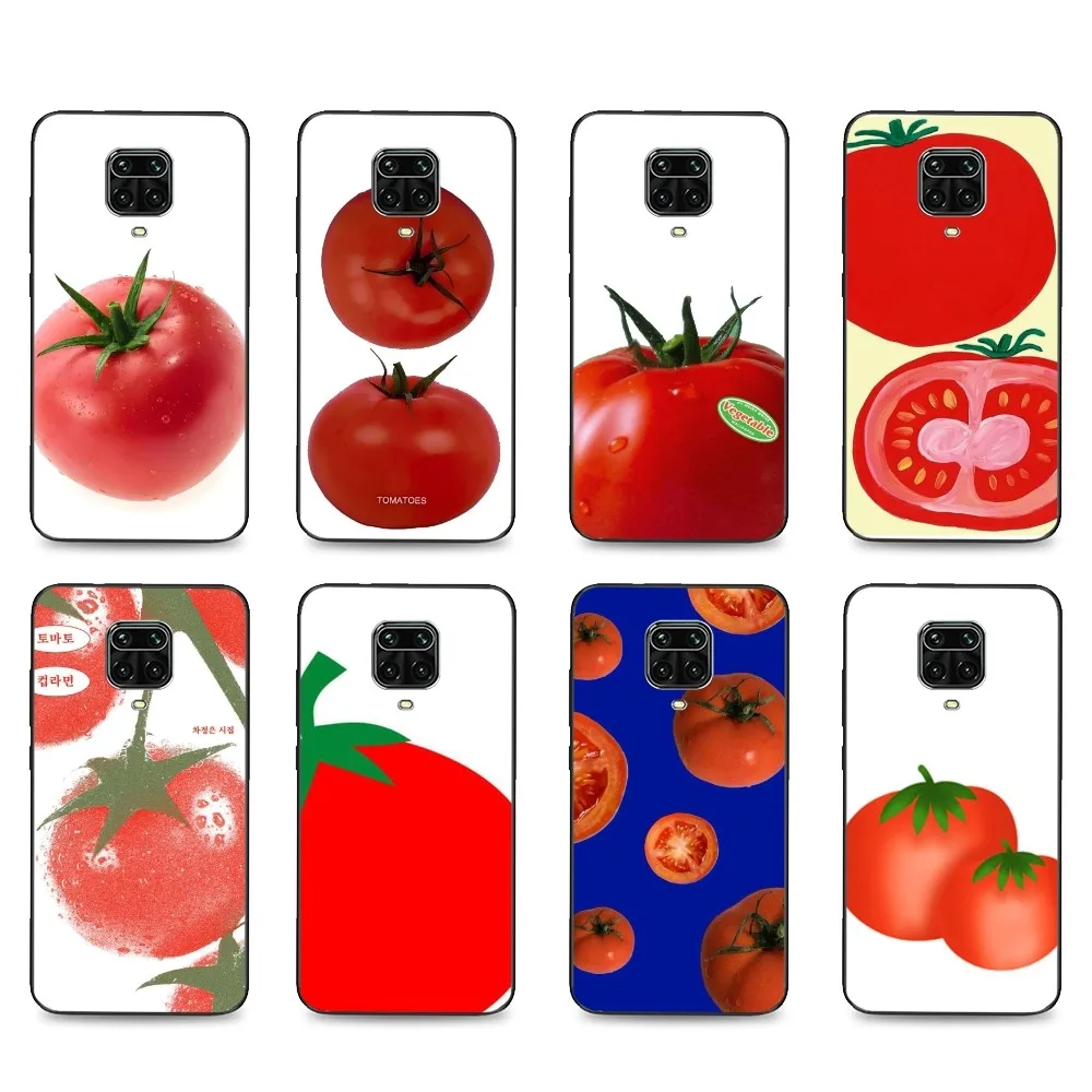 Tomato Fruit Clear Phone Case For Xiaomi Mi 5X 8 9 10 11 12 Lite Pro 10T PocoX3pro PocoM3 Note 10 Pro Lite