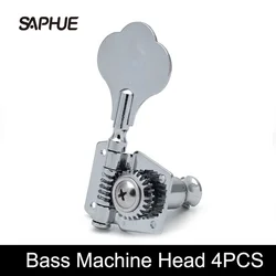 Opened Electric Bass Guitar Tuning Pegs, 4-String Machine Heads Tuners,  Chrome, Black, Gold, 4R, 4L, 2R2L