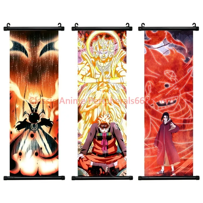 Naruto high-definition inkjet animation character Naruto Sasuke poster two-dimensional Itachi wall hanging painting