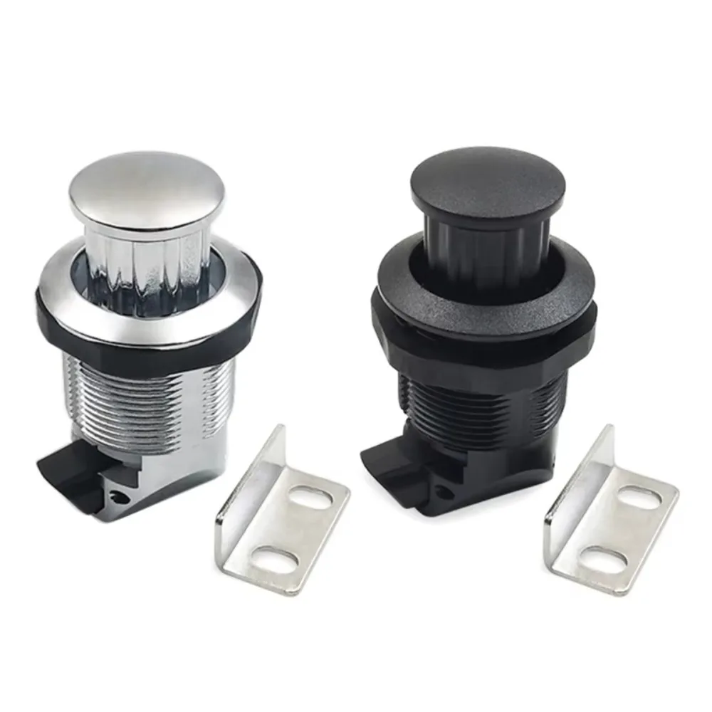 Practical Caravans Cupboard RV Cabinet Push Button Latches Door Knobs Home Drawer Latches Plastic Locks Catch