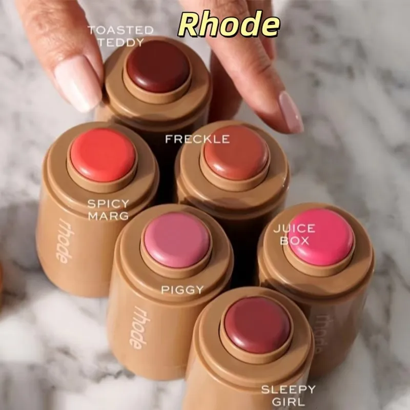 Rhodeskin Stick Lip Pocket Blush Cheek Hydrating Stick Natural Rouge Powder Blusher Cream Lipstick Cheek Teacup Candy Color