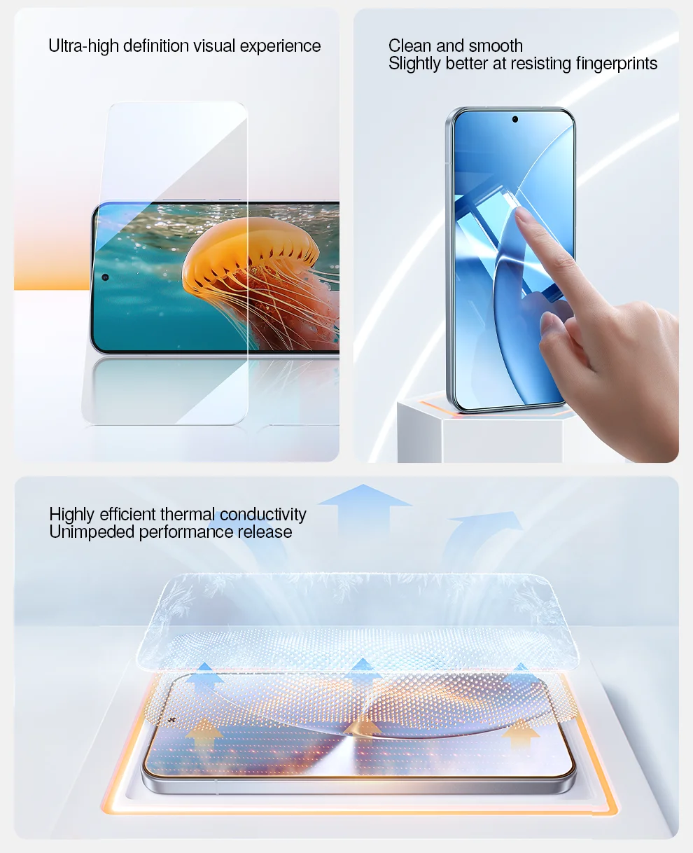 SmartDevil HD-Displayschutzfolie für POCO X8ProMax F8, ultraklarer gehärteter Glasfilm für Poco X8Pro, Anti-Fingerabdruck, kratzfest – Detail 3
