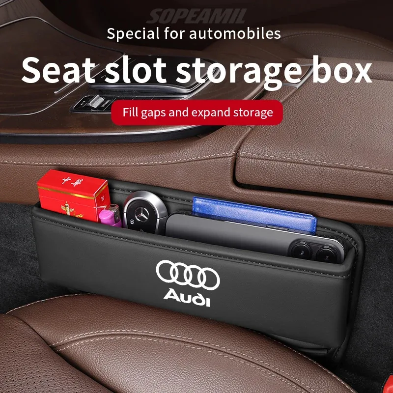 

Audi A3 A4 A5 A6 A7 A8 RS3 RS4 RS5 RS6 S3 S4 S5 S6 Q3 Q5 Q7 Q8 car seat crevice storage box seat gap slot organizer accessories