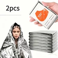 Portable New 2/4 Pack Emergency Thermal Blanket, PET Washable, Compact & Space-Saving, Ideal for Camping Hiking Outdoor Survival
