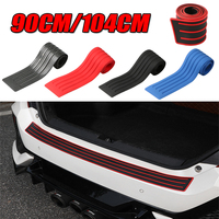 Universal Carbon Fiber Car Trunk Door Guard Strips Sill Plate Protector Rear Bumper Guard Rubber Mouldings Pad Trim Cover Strip