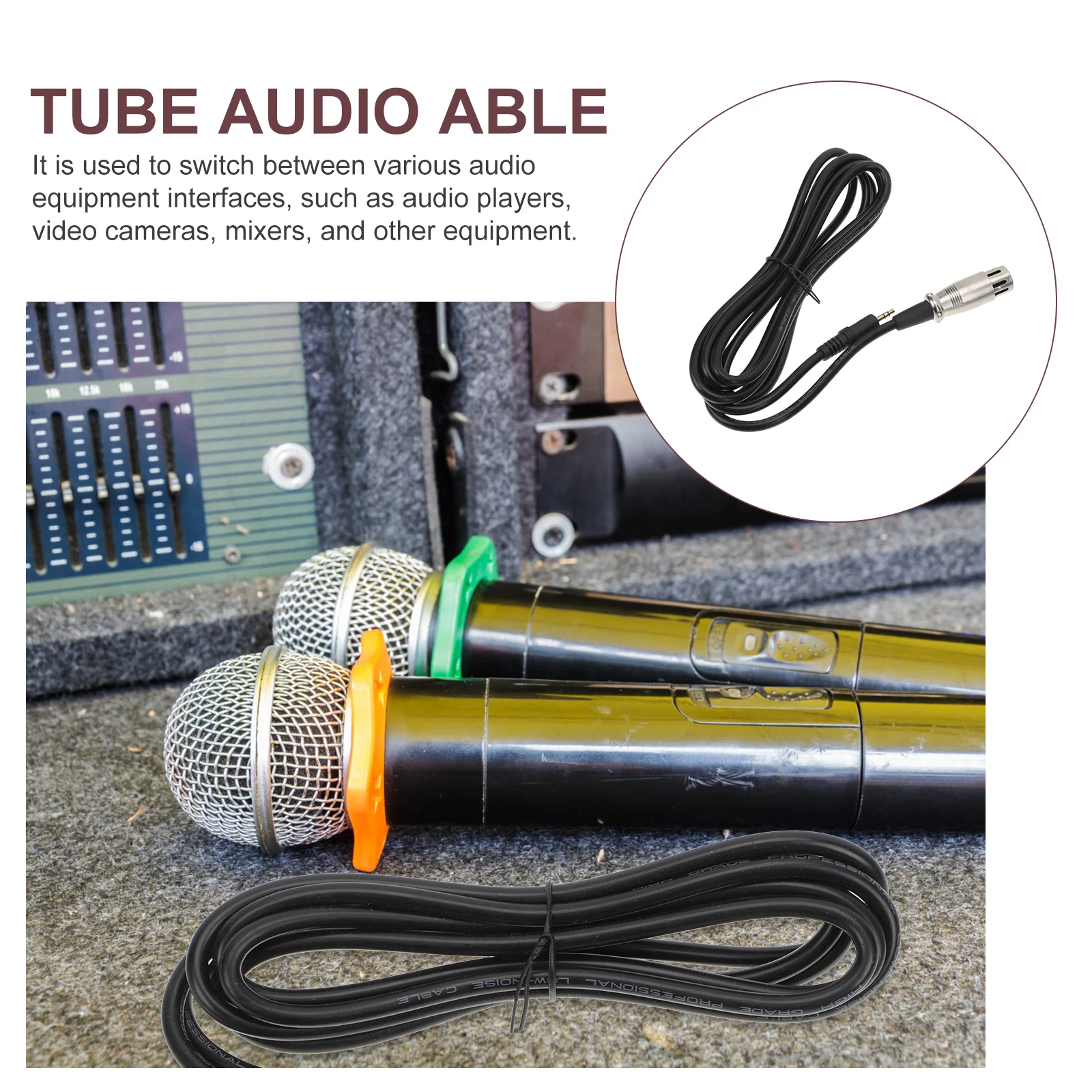 

Durable Audio Line Mic Cable High-Fidelity Shielding Bending Resistant Signal Transmission Audio Adapter For Sound Console
