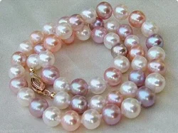 Huge high-grade AAA 9-11mm Natural South Sea genuine white round pearl necklace  18” Same style bracelet7.5-8in