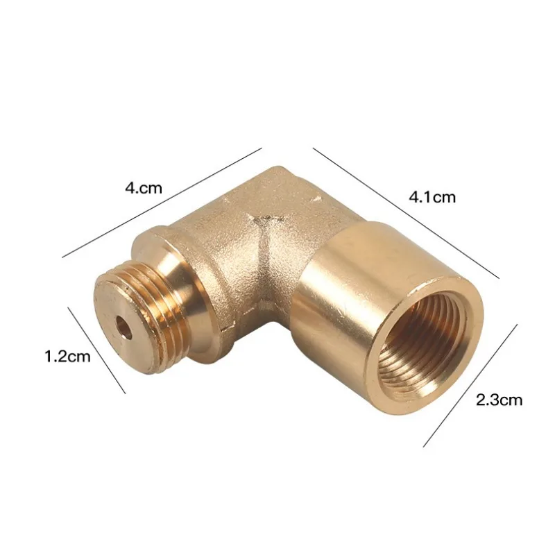 Universal Brass Fitting M18 x 1.5 Connector Plug Kit Exhaust 90 Degree O2 Oxygen Sensor Spacer Extender Tools P0420 P0430