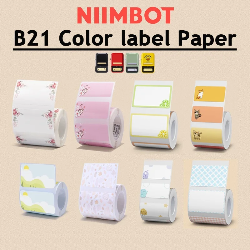 Oryginalna kolorowa naklejka Niimbot B21/B3S/B1/B203