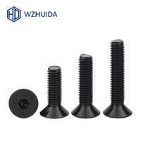 WZHUIDA Black Hexagon Hex Socket Countersunk Flat Head Screw M2 M2.5 M3 M4 M5 M6 M8 M10 Allen Bolts DIN7991 Stainless Steel