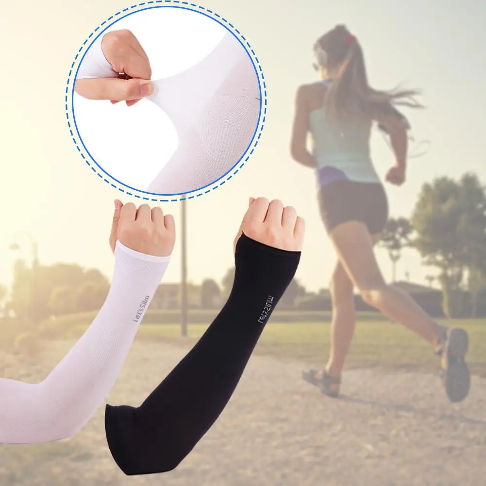 Unisex Arm Guard Sleeve Warmer White Sun UV Protection For Women And Men, Sports Sleeves For Running, Fishing, Cycling