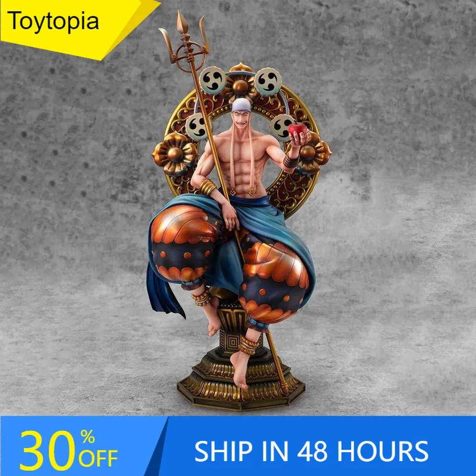 39cm One Piece Figuer Enel Thor Sitting Position Model Anime Action Collection Desktop Ornament Decoration Children Toys Gifts