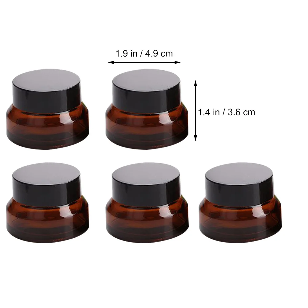 

5 Pcs Small Travel Bottles for Liquids Skincare Containers Mini Brown Empty Size