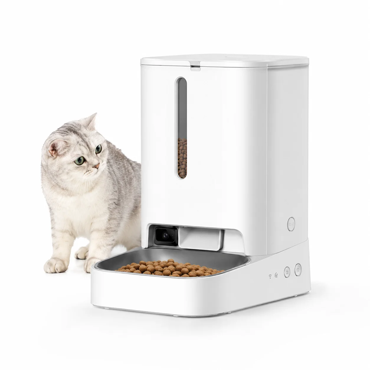 Comedero Automático para Mascotas Petkit Gemini, 5L de Gran Capacidad, Cámara de Visión Nocturna de Gran Angular, Audio Bidireccional Remoto, Anti-Obstrucciones