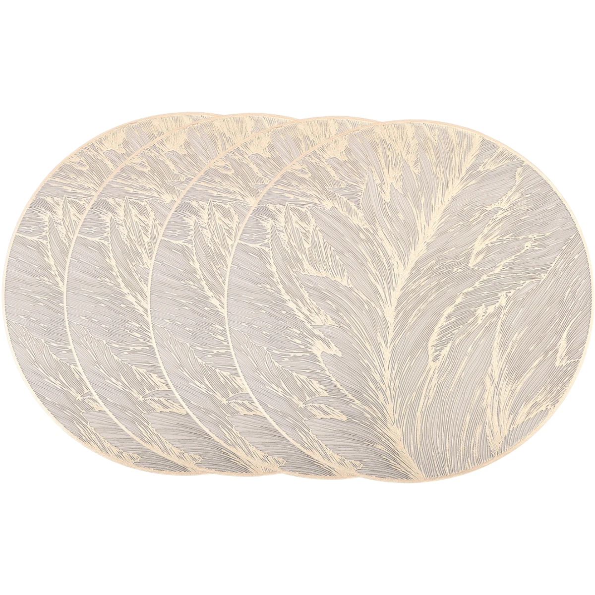 

4Pcs Heat Resistant Round Placemats for Dining Table Decor Stylish PVC Table Mats for Everyday Use and Special Occasions