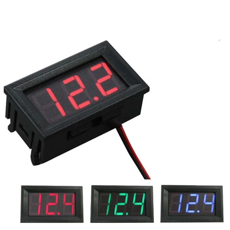 0.56 Digital Voltmeter DC5-120V/DC 5V to 120v Digital Voltmeter Voltage Panel Meter For 12V 24V 96V Electromobile Motorcycle