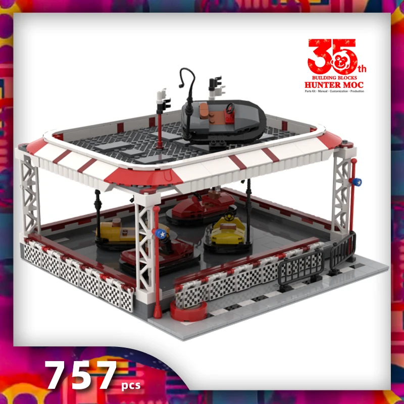 dodgem car amusement park blocks race car building blocks funfair bricks block circuit building blocks theme park