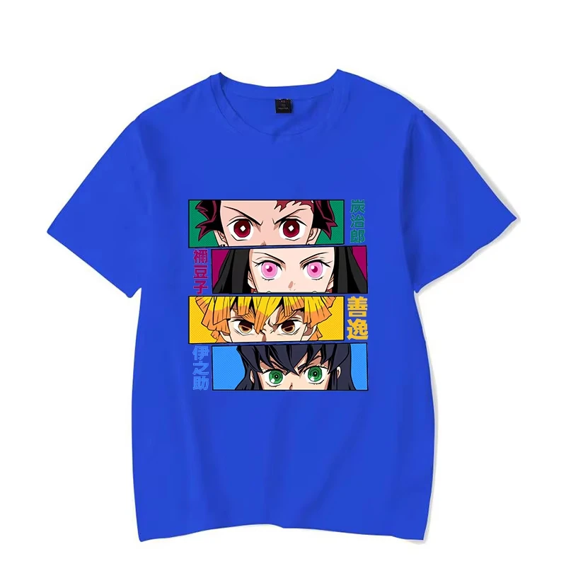 Anime Kamado Tanjirou Kamado Nezuko Printed Men Cotton T Shirts Fashion T Shirt For Men Clothing tshirt Men Tshirt Top