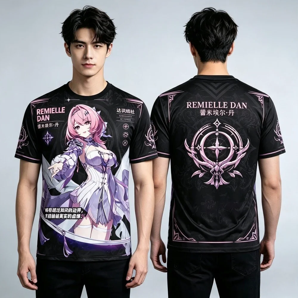 Anime Zenless Zone Zero Jersey 3D Print Short Sleeve Street Hip Hop Fashion T-shirt Comfortable Casual Oversized Cosplay Tees