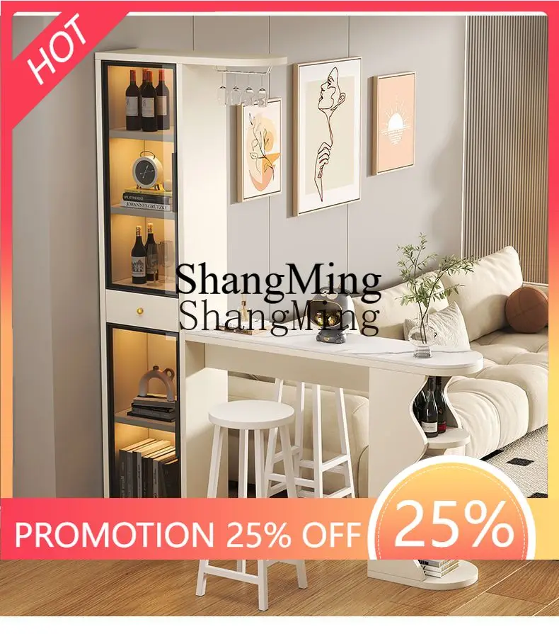

FG good-looking cream wind bar table integrated household living room wall partition dining side storage cabinet