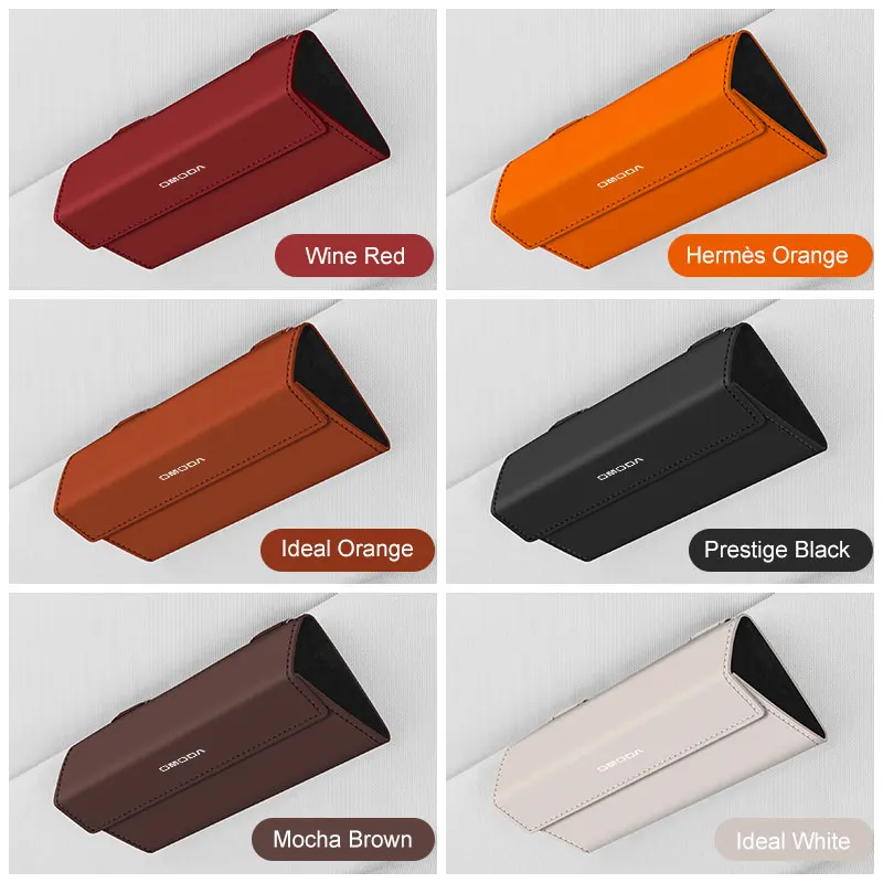

For Chery Omoda 5 O5 Omoda C5 E5 S5 FX Car Interior Glasses Case Portbale Leather Auto Visor Sunglasses Box Eyeglass Clip Holder
